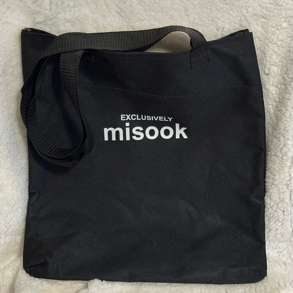 Misook Black Canvas Reusable Bag
